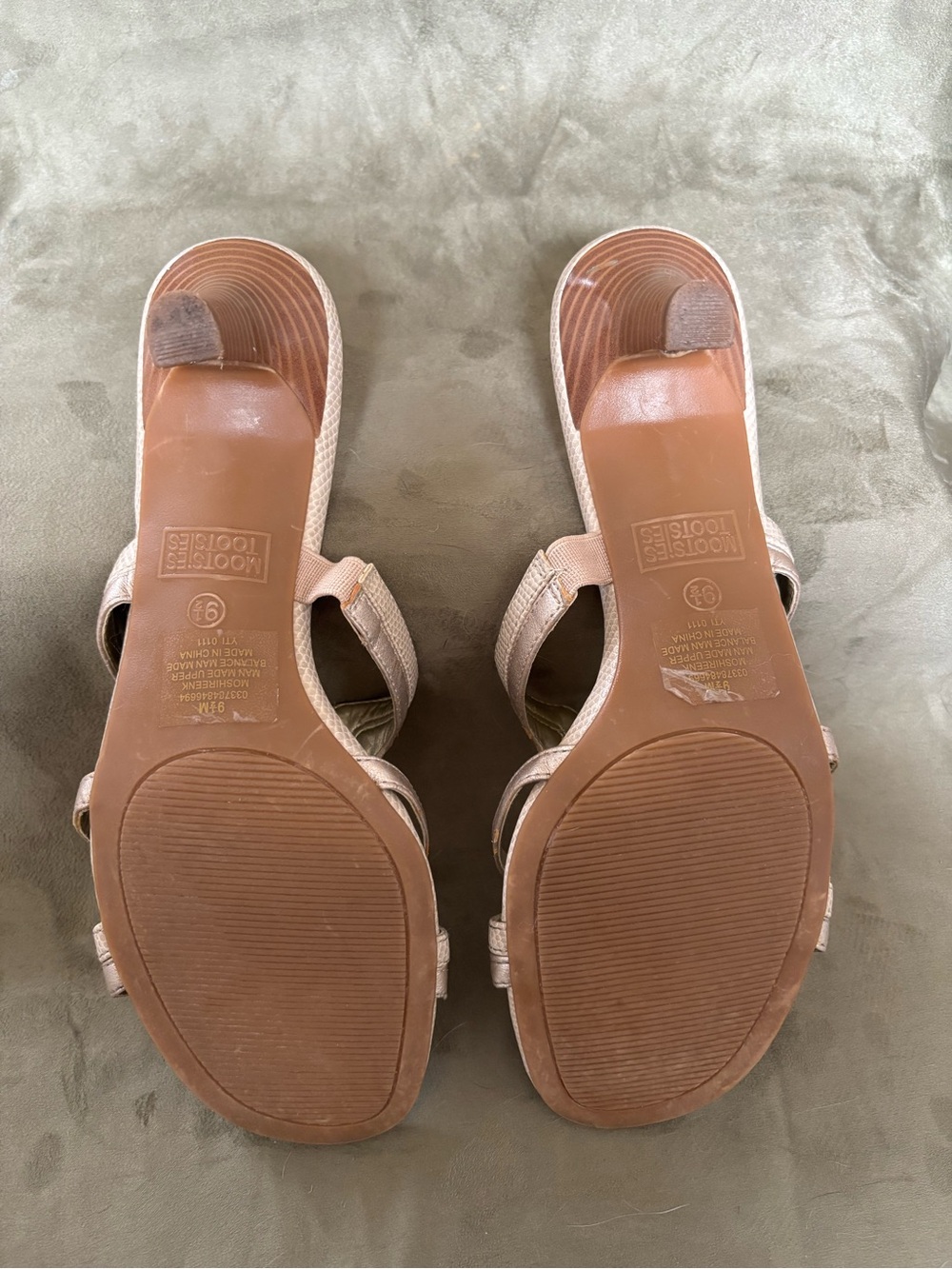 Mootsies Tootsies Vintage Y2K Retro Metallic Strappy Sandals Kitten Heels SZ 9.5 - Picture 6 of 16